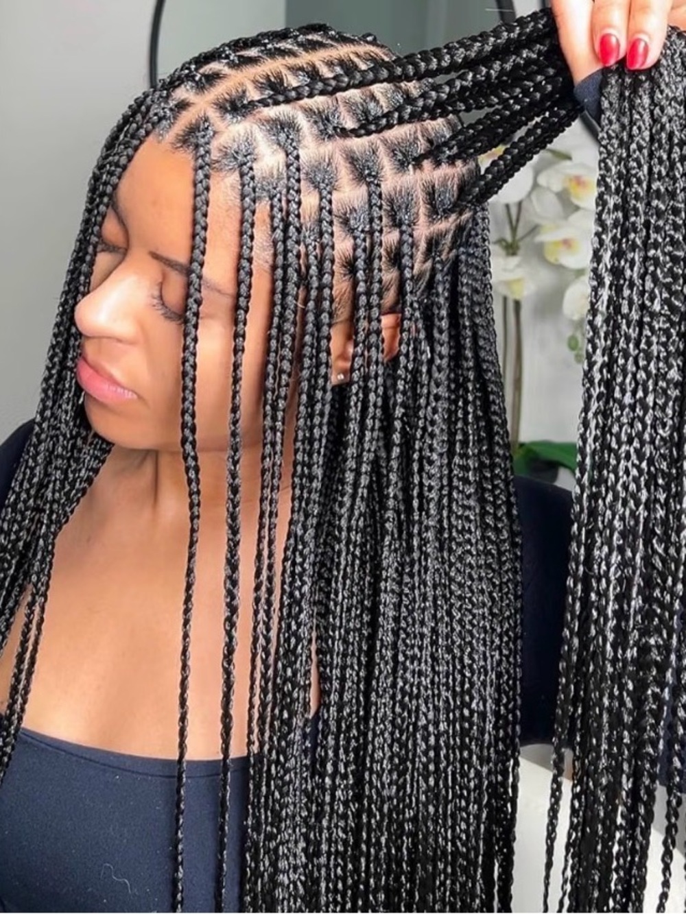 Black Box Braids - Sleek Long Women's Braiding Hair